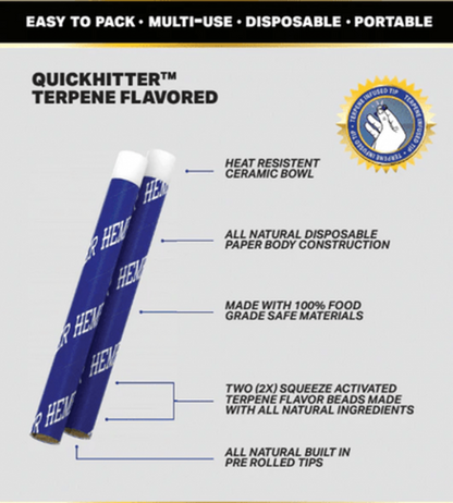 HEMPER ヘンパー Quick Hitters Disposable One Hitters (2-Pack)使い捨てワンヒッター