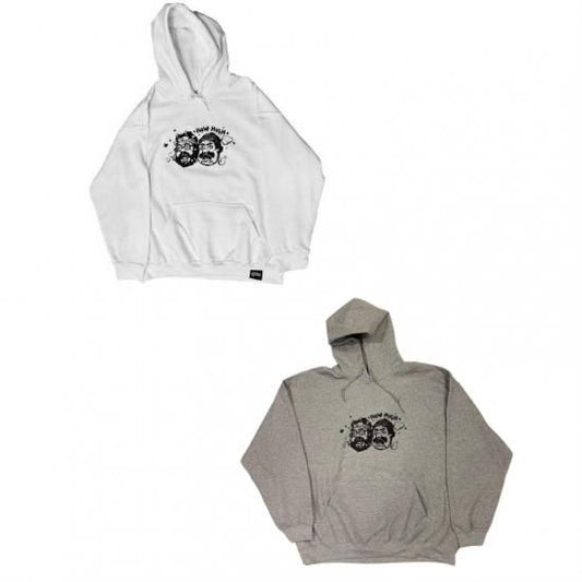 HOTBOX SESSIONS ホットボックスセッションズ  "C&C SITE"Hoodie フーディーパーカー グレー/ホワイト