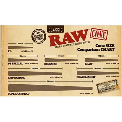 RAW  ロウ Supernatural 12inch Cone プレロールコーン