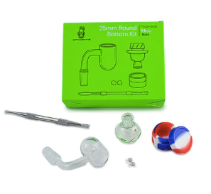 SPACE KING スペースキング Round Bottom Banger Kit (Neon Green)  ガラスバンガー＆バンガーキャップ&ダバー＆ケースキット