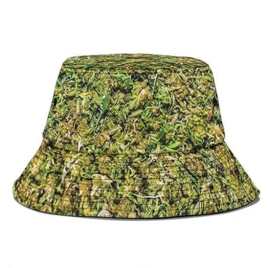 Realistic Indica Strains Cannabis Kush Nugs Design Bucket Hat ハット