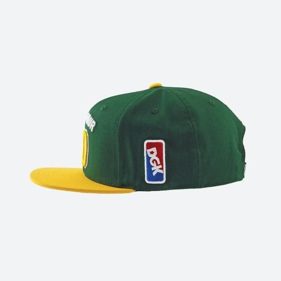 DGK ディージーケー Team Indica Snapback Cap キャップ ホワイト/グリーン