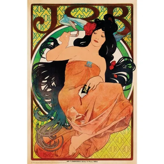 Job Yellow - Alphonse Mucha poster ポスター #32