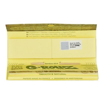 G-ROLLZ  x Banksy's Graffiti ジーロールズ x バンクシーズグラフィティー Unbleached Bamboo Papers + Tips King Size ペーパー+チップ