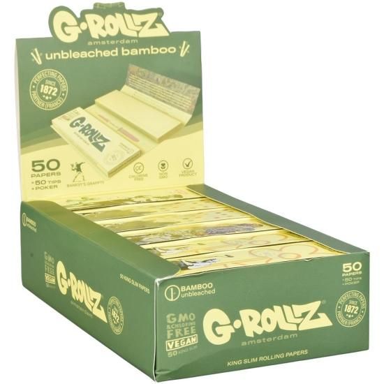 G-ROLLZ  x Banksy's Graffiti ジーロールズ x バンクシーズグラフィティー Unbleached Bamboo Papers + Tips King Size ペーパー+チップ