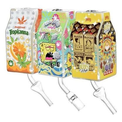 Dabtized ダブタイズド Juice Carton Bubbler Dab Straw & Dry Pipe キャラクター/オレンジ 水パイプ
