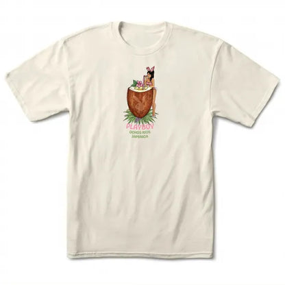 COLOR BARS カラーバーズx PLAY BOY プレイボーイ Thirsty Tee Tシャツ クリーム