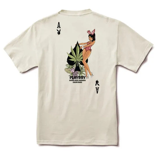 COLOR BARS　カラーバーズ x PLAY BOY プレイボーイJamaica Spade Tee Tシャツ クリーム