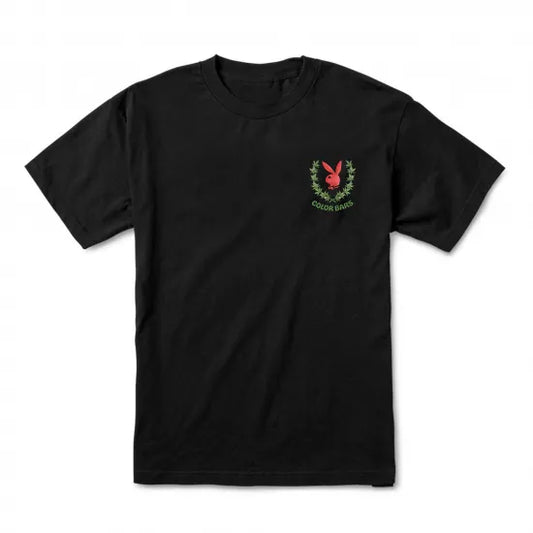 COLOR BARS カラーバーズ x PLAY BOY プレイボーイ Flower Girl Tee Tシャツ ブラック
