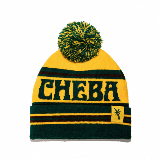 CHEBA HUT  Custom Knit Beanies ビーニー グリーン＆イエロー
