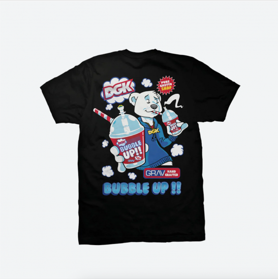 DGK ディージーケー× Grav グラブGhetto Snap T-Shirt　Tシャツ ブラック