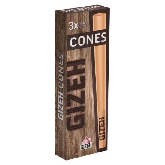 GIZEH ギゼ BROWN Cone papers KS Conical Tubes unbleached プレロールコーンぺーパー キングサイズ