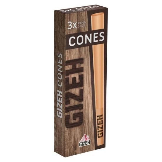 GIZEH ギゼ BROWN Cone papers KS Conical Tubes unbleached プレロールコーンぺーパー キングサイズ