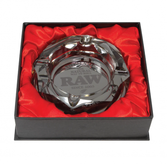 RAW ロウ Rainbow Crystal Glass Ashtray ガラス灰皿