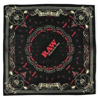 RAW ロウ BANDANA オフィシャルバンダナ ブラック/レッド