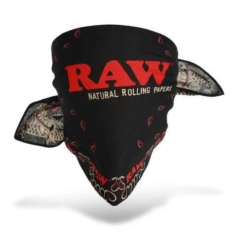 RAW ロウ BANDANA オフィシャルバンダナ ブラック/レッド