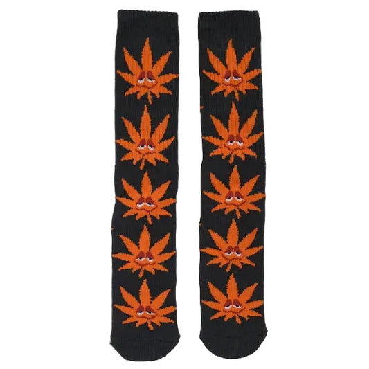 HUF ハフ Green Buddy Orange & Grey Crew Socks ソックス ブラック