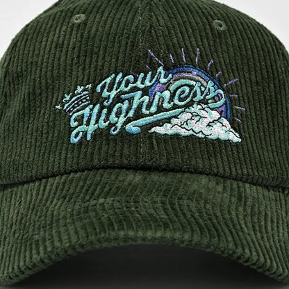 ★Your Highness ユアーハイネス Another Day Corduroy Green Strapback Cap キャップ グリーン
