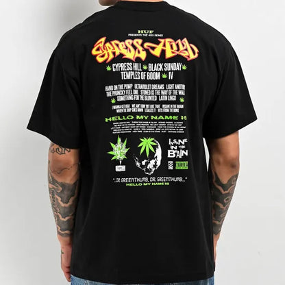 HUFハフ x Cypress Hill サイプレスヒルDr. Greenthumb Black T-Shirt Tシャツ ブラック