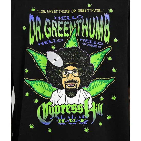 HUFハフ x Cypress Hill サイプレスヒルDr. Greenthumb Black T-Shirt Tシャツ ブラック