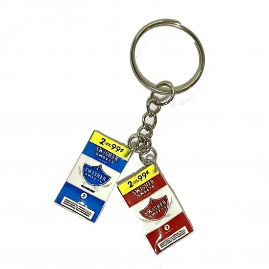 BLUNT KEY HOLDER キーホルダー レッド&ブルー/ピンク&ライトブルー