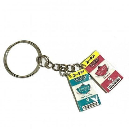 BLUNT KEY HOLDER キーホルダー レッド&ブルー/ピンク&ライトブルー
