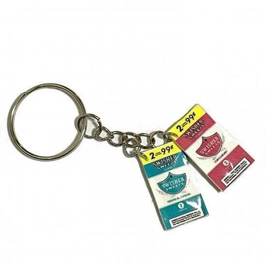 BLUNT KEY HOLDER キーホルダー レッド&ブルー/ピンク&ライトブルー