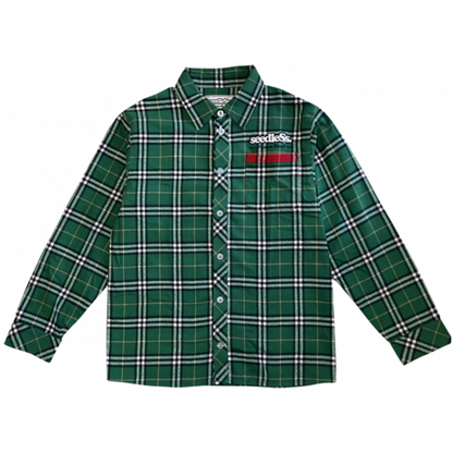 ★seedleSs シードレス combination pocket check shirts チェックシャツ