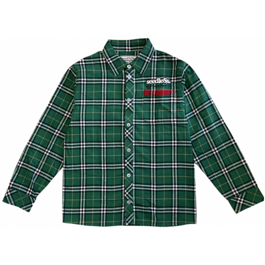 ★seedleSs シードレス combination pocket check shirts チェックシャツ
