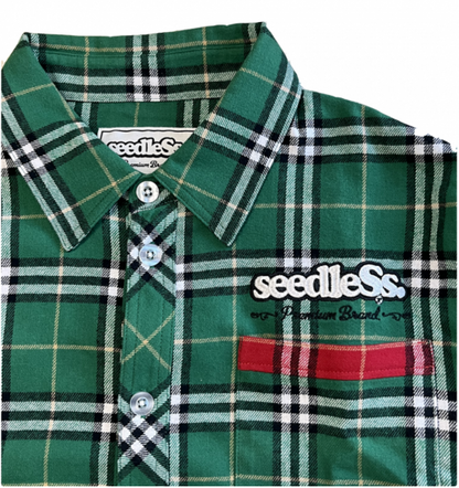 ★seedleSs シードレス combination pocket check shirts チェックシャツ