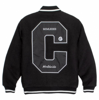 ★Cookies クッキーズ CULTIVATORS LETTERMAN JACKET ブラック レターマンジャケット