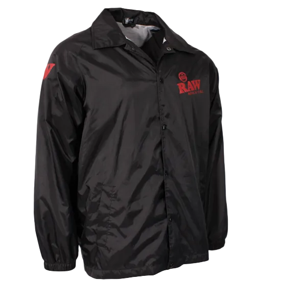 ★RAW ロウ Coach Jacket ブラック コーチジャケット