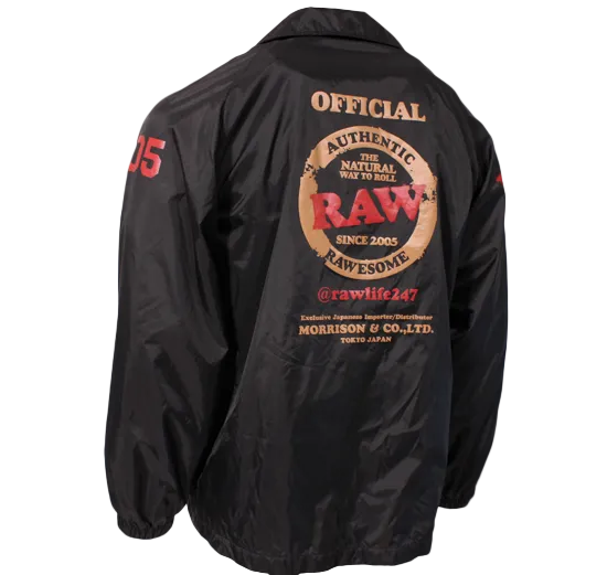 ★RAW ロウ Coach Jacket ブラック コーチジャケット