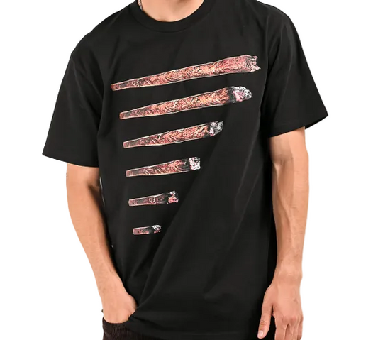 Push Trees プッシュツリー Can You Hear Me Now Black Tee Tシャツ