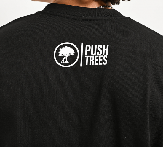 Push Trees プッシュツリー Can You Hear Me Now Black  Tee Tシャツ