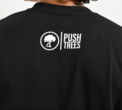 Push Trees プッシュツリー Can You Hear Me Now Black  Tee Tシャツ