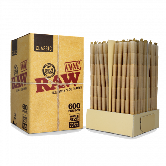 【箱売り】RAW ロウ Cone Classic Box Single Size 500/600本入り コーンペーパー