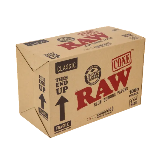 【箱売り】RAW ロウ Cone Classic Box 1 1/4Size 1000本入り コーンペーパー