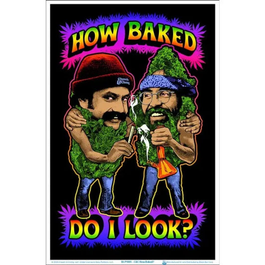 Cheech & Chong  チーチ＆チョン How Baked Do I Look? Flocked Blacklight  poster ポスター #46