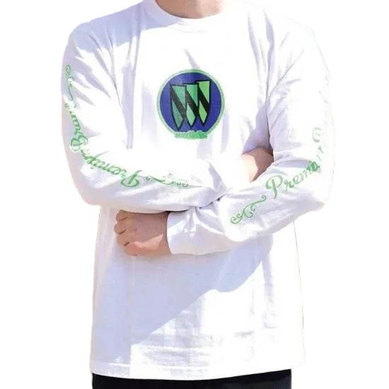 seedleSs シードレス Green gradation crest LONG SLEEVE TEE L/S ロングTシャツ ホワイト