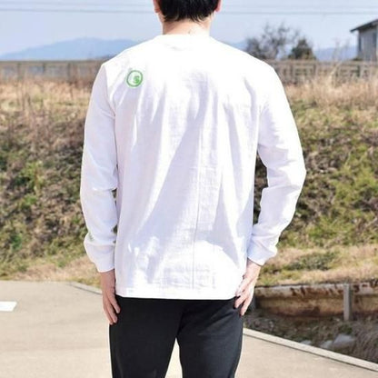 seedleSs シードレス Green gradation crest LONG SLEEVE TEE L/S ロングTシャツ ホワイト
