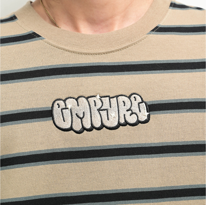 Empyre エンパイア Logan Stripe Beige & Black LONG SLEEVE TEE L/S ロングTシャツ ベージュ