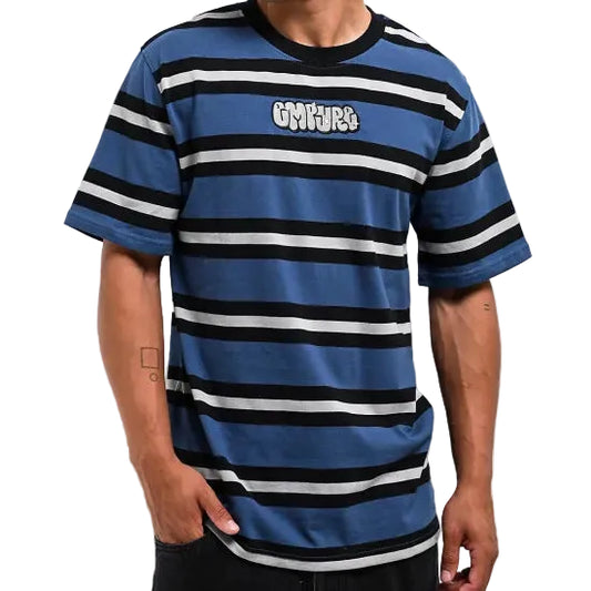 Empyre エンパイアBurner Knit Blue Stripe T-Shirt Tシャツ ブルー