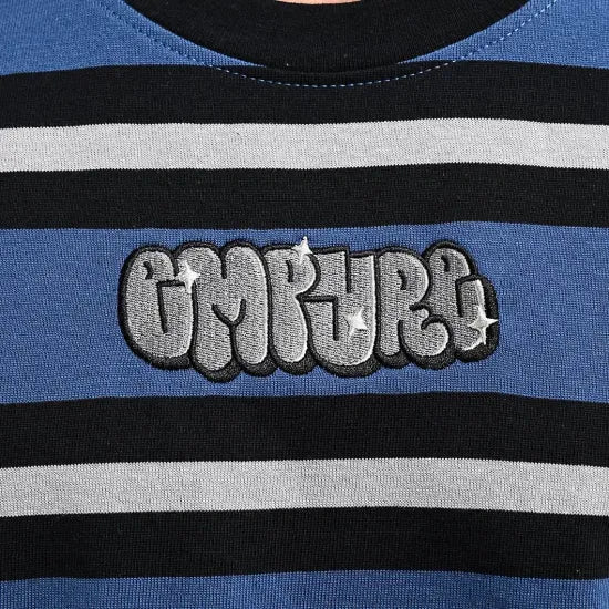 Empyre エンパイアBurner Knit Blue Stripe T-Shirt Tシャツ ブルー