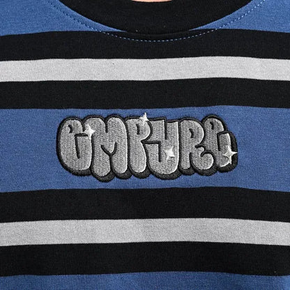 Empyre エンパイアBurner Knit Blue Stripe T-Shirt Tシャツ ブルー