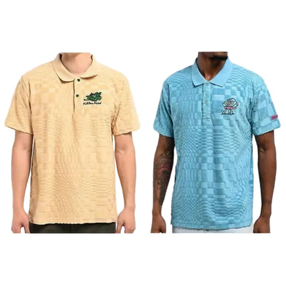 Killer Acid キラーアシッド Nature Is Weird Polo Shirt ポロシャツ ベージュ/ブルー