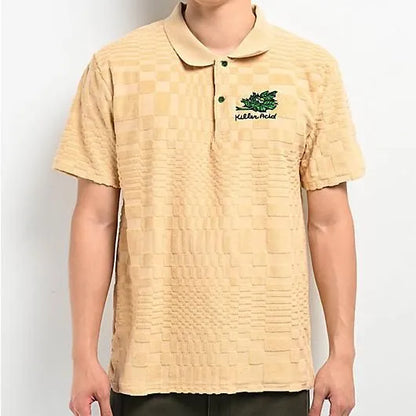 Killer Acid キラーアシッド Nature Is Weird Polo Shirt ポロシャツ ベージュ/ブルー