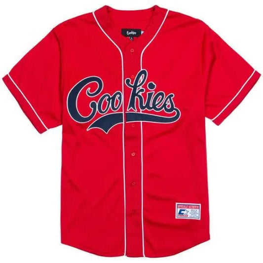 Cookies クッキーズ BASES LOADED MESH BASEBALL JERSEY メッシュシャツ レッド