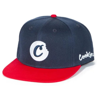 Cookies クッキーズ C-BITE TWO-TONE SNAPBACK CAP キャップ ブラック/ネイビー/ブルー/ゴールド
