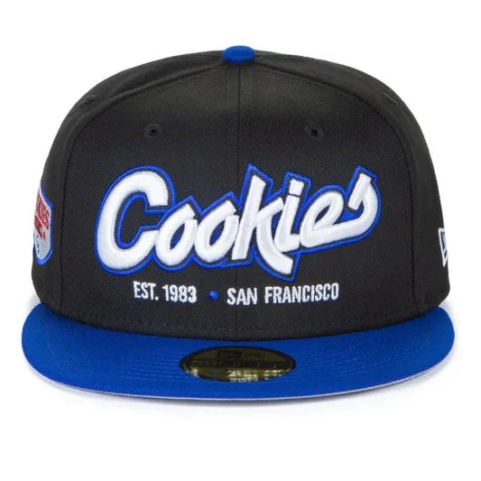 Cookies クッキーズ X NEW ERA FITTED 59FIFTY HARDWOOD CLASSIC CAP キャップ ブラック&ロイヤルブルー